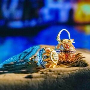 1Pair Colorful Zircon Ball Earrings High-End Fashion Simple Pins